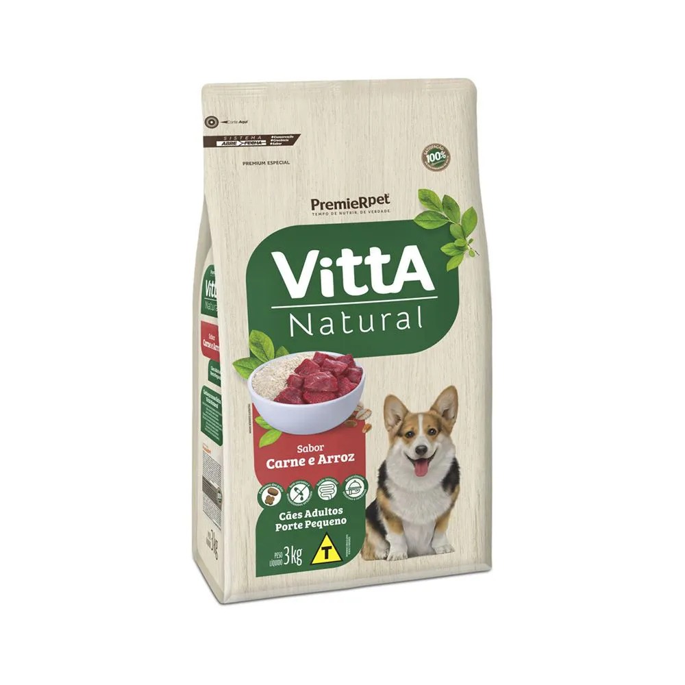 Vitta Natural caes porte pequeno carne 3kg 