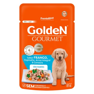 Sache golden Gourmet  caes filhotes frango 85g